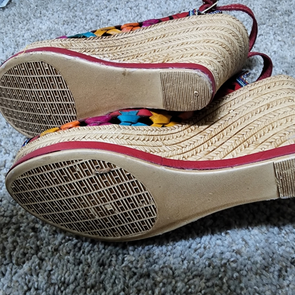 Solei | Women's Wedge Sandal Heels | Red | 8 | NWOT - Picture 4 of 4